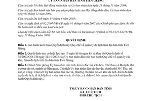 Quyết định 01/2009/QĐ-UBND Quy chế quản lý du lịch Tiền Giang