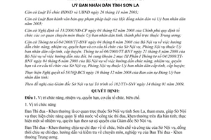 Quyết định 04/2009/QĐ-UBND chức năng nhiệm vụ Ban Thi đua Khen thưởng Sơn La