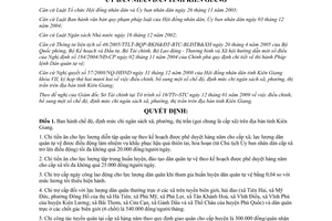 Quyết định 04/2009/QĐ-UBND chế độ định mức chi ngân sách xã Kiên Giang