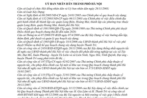 Quyết định  49/2009/QĐ-UBND phê duyệt quy hoạch chung xây dựng huyện Thanh Trì, Hà Nội