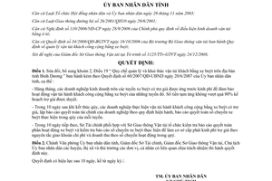 Quyết định 04/2009/QĐ-UBND sửa đổi Quy chế quản lý và khai thác vận tải khách