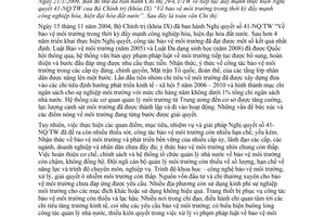 Chỉ thị 29-CT/TW  tiếp tục đẩy mạnh thực hiện Nghị quyết 41-NQ/TW bảo vệ môi trường thời kỳ đẩy mạnh công nghiệp hóa, hiện đại hóa đất nước