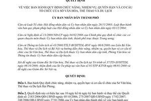 Quyết định 184/2009/QĐ-UBND chức năng nhiệm vụ quyền hạn cơ cấu Sở Văn hóa