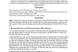 Nghị định 07/2009/NĐ-CP hướng dẫn Luật Khoáng sản Luật sửa đổi, bổ sung