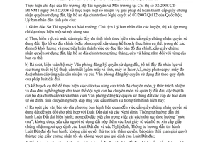 Chỉ thị 02/2009/CT-UBND thực hiện nhiệm vụ, giải pháp hoàn thành cấp giấy chứng nhận quyền sử dụng đất, lập hồ sơ địa chính