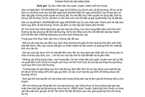 Thông báo 14/TB-STC-QLCS đơn giá cơ sở bồi thường hỗ trợ cây trồng hoa màu vật nuôi trên đất có mặt nước phục vụ giải phóng mặt bằng  Hà Nội năm 2009