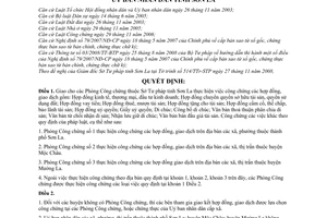 Quyết định 02/2009/QĐ-UBND giao cho các phòng công chứng thực hiện công chứng