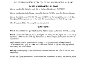 Quyết định 01/2009/QĐ-UBND quy chế làm việc của Ủy ban nhân dân tỉnh An Giang