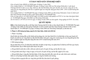 Quyết định 79/QĐ-UBND hướng dẫn chương trình bố trí dân cư