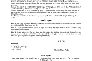 Quyết định 227/QĐ-UBND Quy định tiếp nhận, giải quyết thủ tục hành chính