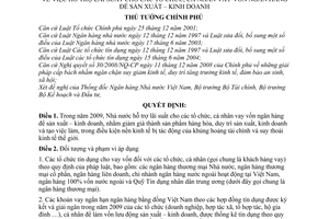 Quyết định  131/QĐ-TTg hỗ trợ lãi suất cho các tổ chức, cá nhân vay vốn ngân hàng để sản xuất – kinh doanh