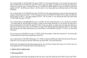 Công văn 225/NN&PTNT-LN  hướng dẫn thiết kế trồng rừng