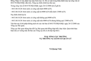 Công văn 1027/TCHQ-GSQL  đính chính công văn  6815/TCHQ-GSQL