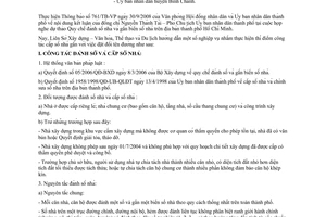 Công văn 632/LSXD-VHTTDL  hướng dẫn thực hiện thí điểm cấp số nhà gắn với việc đặt đổi tên đường