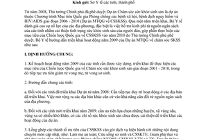 Công văn 581/BYT-BM-TE hướng dẫn hoạt động Dự án Chăm sóc sức khỏe sinh sản