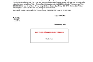 Công văn 159/TY-TC thống kê số lượng nhập, xuất, tồn vắc xin Lở mồm long móng và vắc xin cúm gia cầm năm 2008