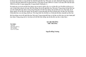 Công văn 710/BGTVT-TC tất toán các dự án đầu tư theo yêu cầu Bộ Tài chính tại văn bản 15644/BTC-ĐT