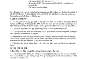 Công văn 76/SGD&ĐT-TTr hướng dẫn Quy định dạy, học thêm