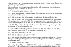 Công văn 1823/BTC-TCT triển khai thực hiện giãn nộp thuế thu nhập cá nhân