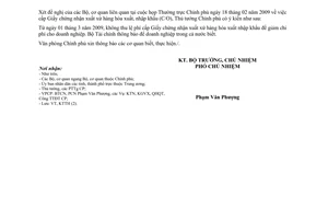 Công văn 1131/VPCP-KTTH  không thu lệ phí cấp C/O