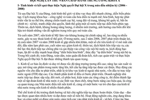 Nghị quyết 31-NQ/TW 2009 nhiệm vụ giải pháp thực hiện Nghị quyết Đại hội toàn quốc lần thứ X Đảng