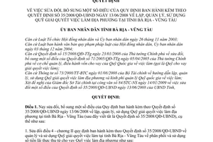 Quyết định 09/2009/QĐ-UBND sửa đổi Quyết định 35/2008/QĐ-UBND