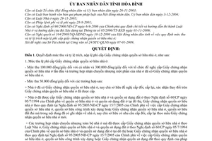 Quyết định 06/2009/QĐ-UBND mức thu và tỷ lệ trích, nộp lệ phí cấp Giấy