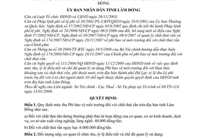 Quyết định 04/2009/QĐ-UBND quy định mức thu, tỷ lệ điều tiết  chế độ quản lý sử dụng phí bảo vệ môi trường chất thải rắn