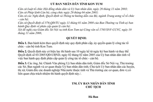 Quyết định  13/2009/QĐ-UBND  quy định phân cấp, ủy quyền quản lý công tác tổ chức - cán bộ