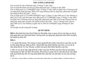 Quyết định 161/QĐ-TTg phân công cơ quan chủ trì soạn thảo dự án luật, pháp lệnh của Chính phủ năm 2009