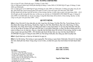 Quyết định 202/QĐ-TTg lựa chọn hình thức thầu dự án đầu tư xây dựng thuộc đề án kiên cố hóa trường, lớp học và nhà công vụ cho giáo viên 2008-2012