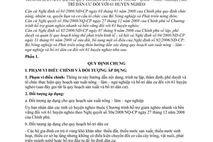 Thông tư 06/2009/TT-BNN hướng dẫn xây dựng quy hoạch sản xuất nông lâm ngư nghiệp, bố trí dân cư 61 huyện nghèo