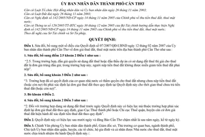 Quyết định 15/2009/QĐ-UBND sửa đổi điều của QĐ 07/2007/QĐ-UBND