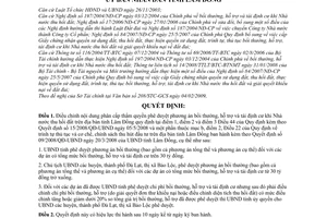 Quyết định 08/2009/QĐ-UBND phân cấp thẩm quyền phê duyệt phương án bồi thường, hỗ trợ tái định cư khi Nhà nước thu hồi đất