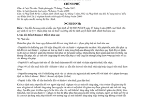 Nghị định 13/2009/NĐ-CP xử lý vi phạm pháp luật thuế cưỡng chế thi hành quyết định hành chính thuế sửa đổi Nghị định 98/2007/NĐ-CP