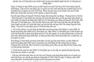 Thông báo 45/TB-VPCP kết luận Phó Thủ tướng Nguyễn Sinh Hùng Chủ tịch Ủy ban quốc gia người cao tuổi Việt Nam