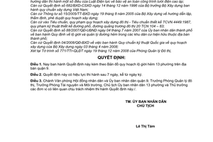 Quyết định  01/2009/QĐ-UBND  lộ giới hẻm trên địa bàn quận 9