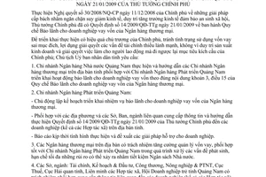 Chỉ thị 05/2009/CT-UBND bảo lãnh doanh nghiệp vay vốn NHTM Quảng Nam