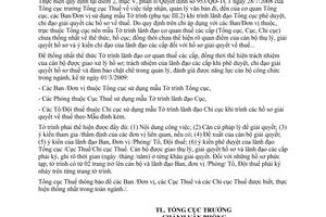 Thông báo 29/TB-TCT sử dụng mẫu Tờ trình lãnh đạo cơ quan thuế các cấp