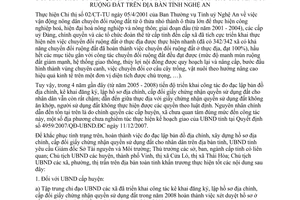 Chỉ thị 03/2009/CT-UBND đẩy mạnh công tác kê khai đăng ký lập hồ sơ địa chính