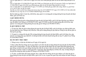 Thông tư 31/2009/TT-BTC mức chế độ thu nộp quản lý sử dụng phí đường bộ trạm thu phí cầu Rạch Miễu, quốc lộ 6