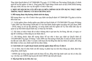 Hướng dẫn 234/NHCS-TD thực hiện cho vay hộ nghèo nhà ở