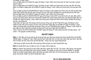 Quyết định 13/2009/QĐ-UBND sửa đổi Quyết định 32/QĐ-UBND