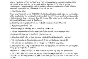 Hướng dẫn 244/NHCS-KH nghiệp vụ huy động tiền gửi tiết kiệm người nghèo