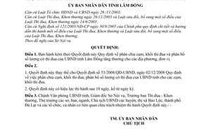 Quyết định 09/2009/QĐ-UBND phân bổ số lượng cờ thi đua