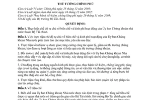 Quyết định 29/2009/QĐ-TTg  chế độ tự chủ về biên chế và kinh phí hoạt động của Ủy ban chứng khoán Nhà nước