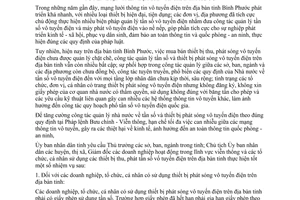 Chỉ thị 04/2009/CT-UBND quản lý tần số thiết bị phát sóng vô tuyến Bình Phước