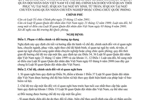 Nghị định 21/2009/NĐ-CP hướng dẫn Luật Sĩ quan quân đội nhân dân Việt Nam chế độ, chính sách đối với sĩ quan thôi phục vụ tại ngũ công chức quốc phòng