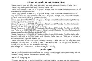 Quyết định 06/2009/QĐ-UBND quy định mức thu, quản lý và sử dụng phí bảo vệ môi trường đối với khai thác khoáng sản