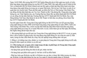Thông báo 67/TB-BGTVT kết luận Bộ trưởng Bộ GTVT Hồ Nghĩa Dũng hội nghị triển khai ứng dụng công nghệ thông tin
